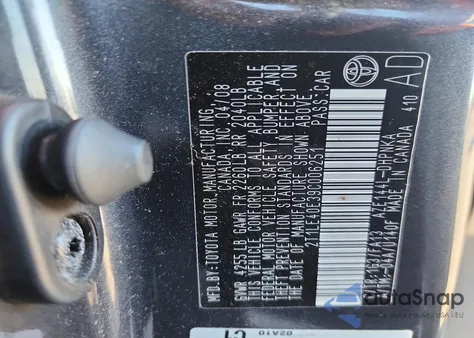 2009 Toyota Matrix S z USA, uszkodzony, nr VIN 2T1LE40E39C006251